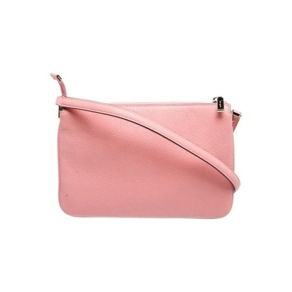Kate Spade New York Pink Leather Crossbody Bag With Adjustable Strap & Zip Closu - Picture 3 of 5